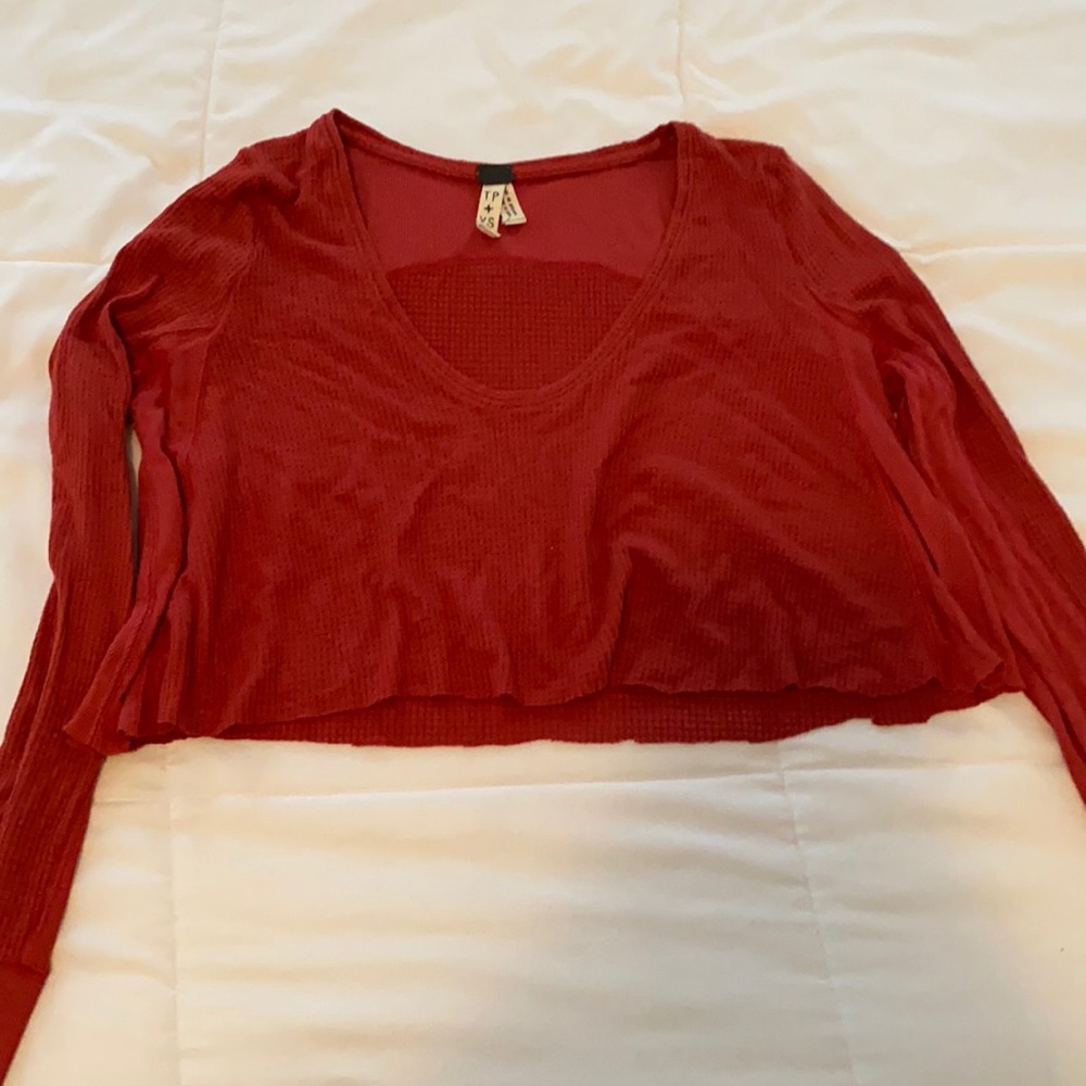 Free People red long sleeve